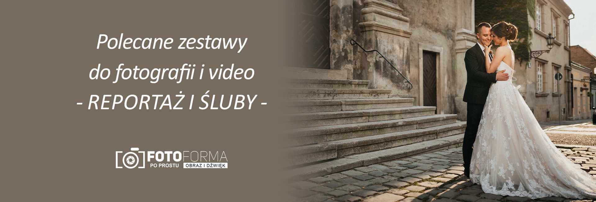 Zestawy do reportażu i fotografii ślubnej